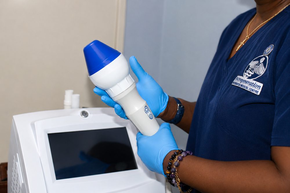 ED1000 device being prepared by a Bioregeneration clinician