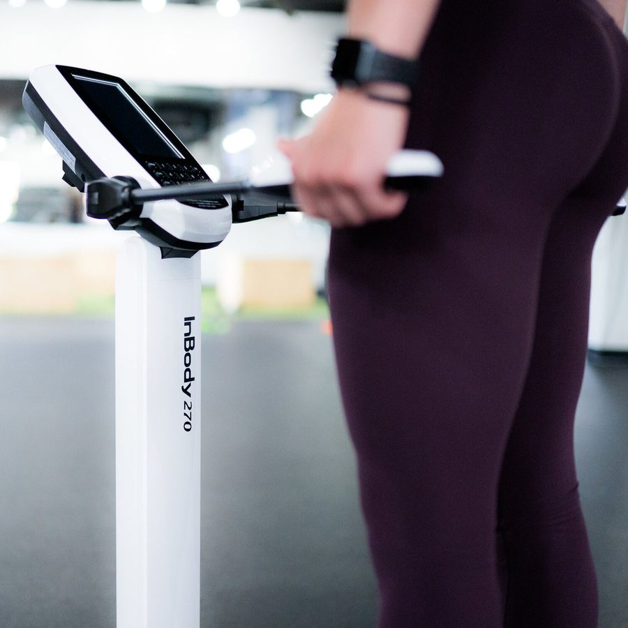 InBody 270 body composition analysis machine in use